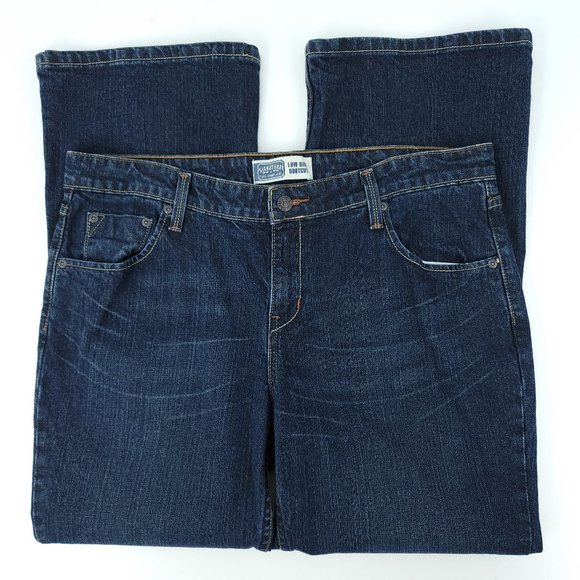 Levis Womens Misses 14 Short 37x28 Signature Low Rise Bootcut Dark Wash Jeans - Picture 3 of 8